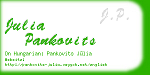 julia pankovits business card
