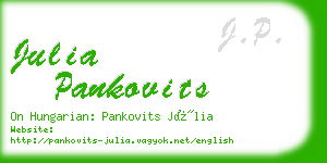 julia pankovits business card